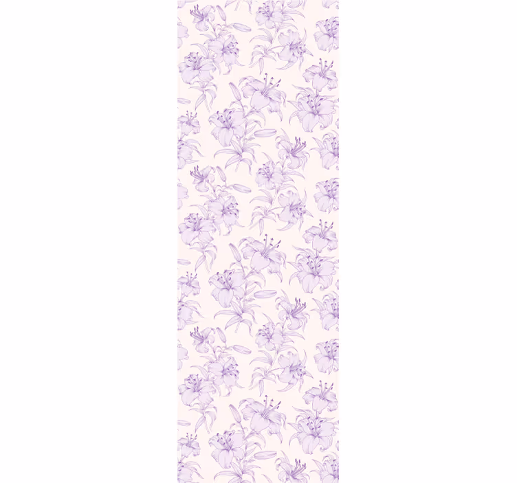 Dining room roller blind blooming lilies design - TenStickers