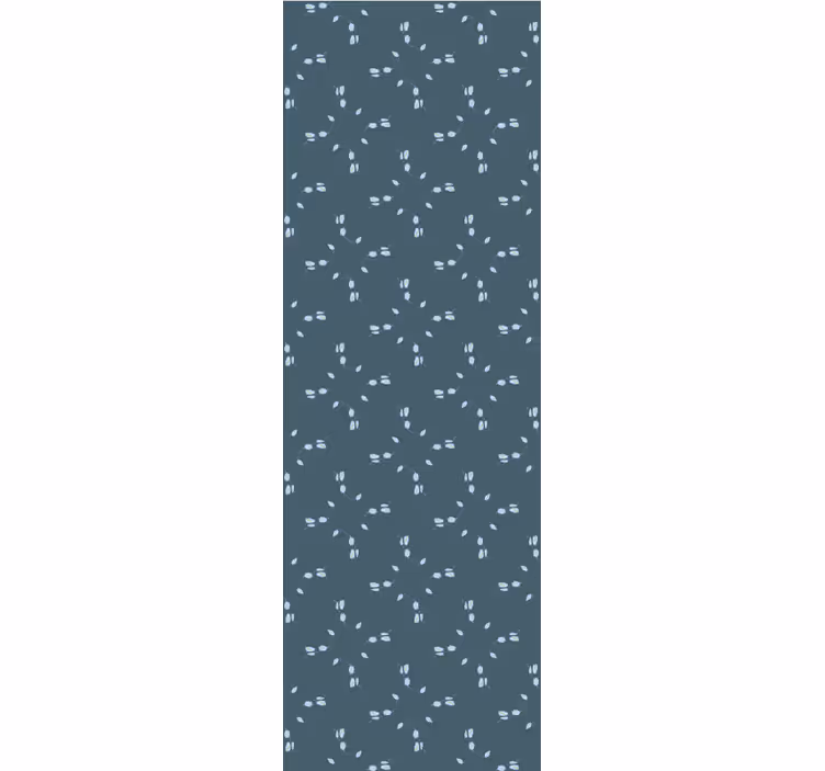 Dining room roller blind in blue magnolia pattern - TenStickers