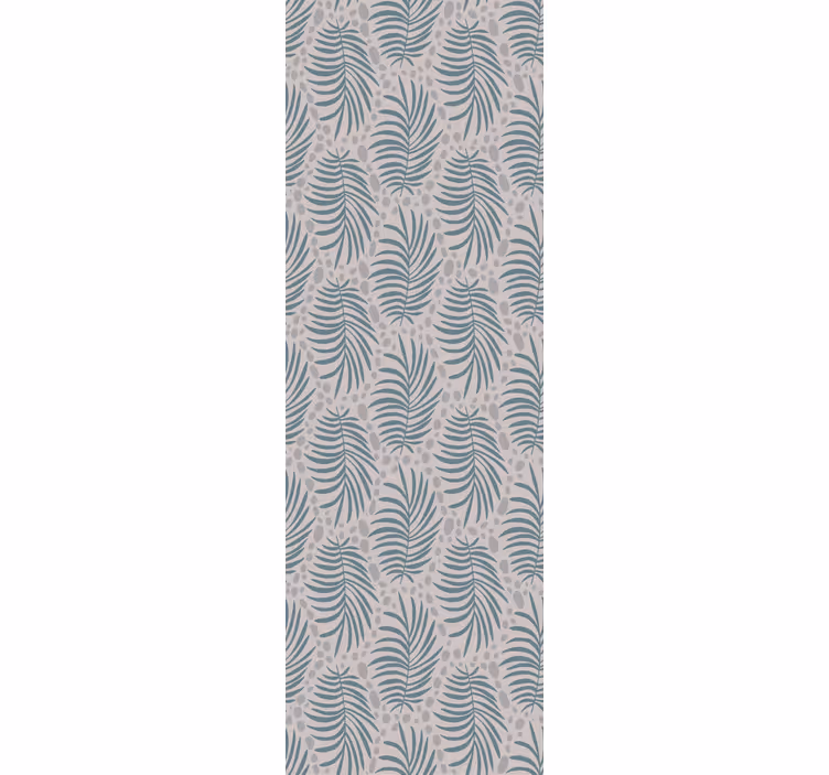 Dining room roller blind tropical blue hamptons pattern - TenStickers