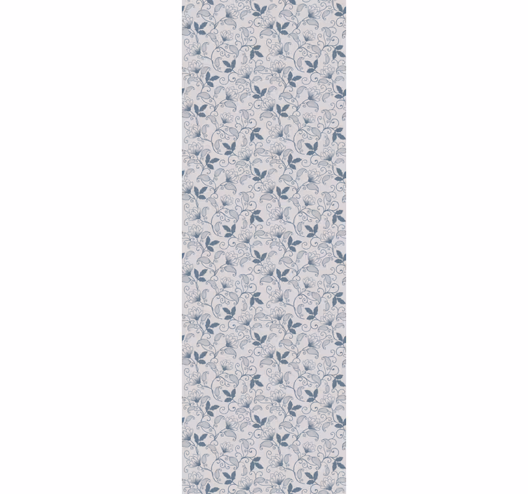 Dining room roller blind in floral blue hamptons - TenStickers