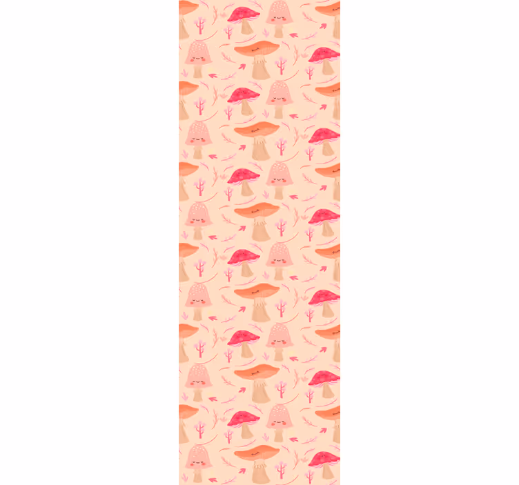 Dining room roller blind with cheerful classic mushrooms - TenStickers