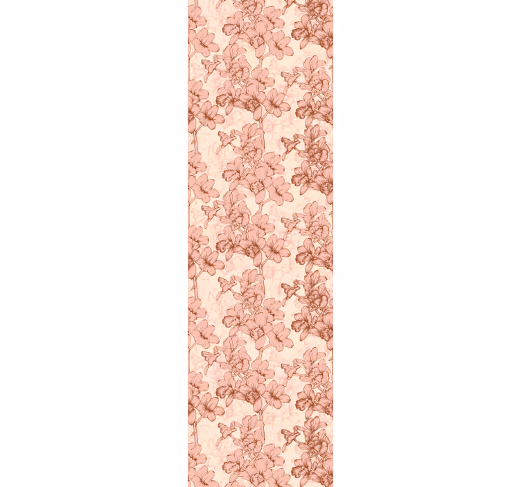 Dining room roller blind vintage 3d flowers - TenStickers