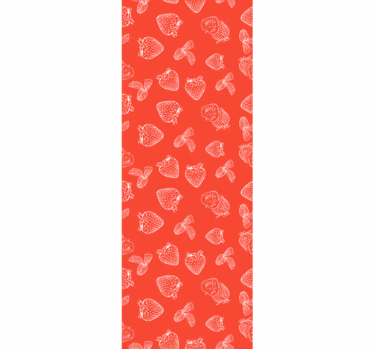 Dining room roller blind seamless strawberry design - TenStickers