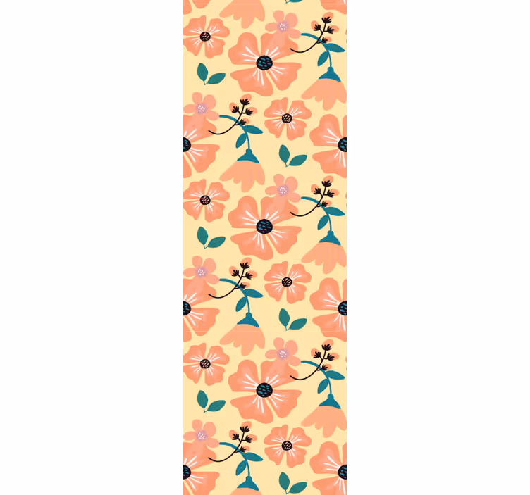 Orange runflowers dining room roller blind - TenStickers