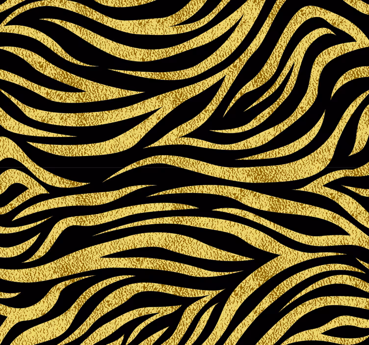 Dining room roller blind in golden zebra pattern - TenStickers