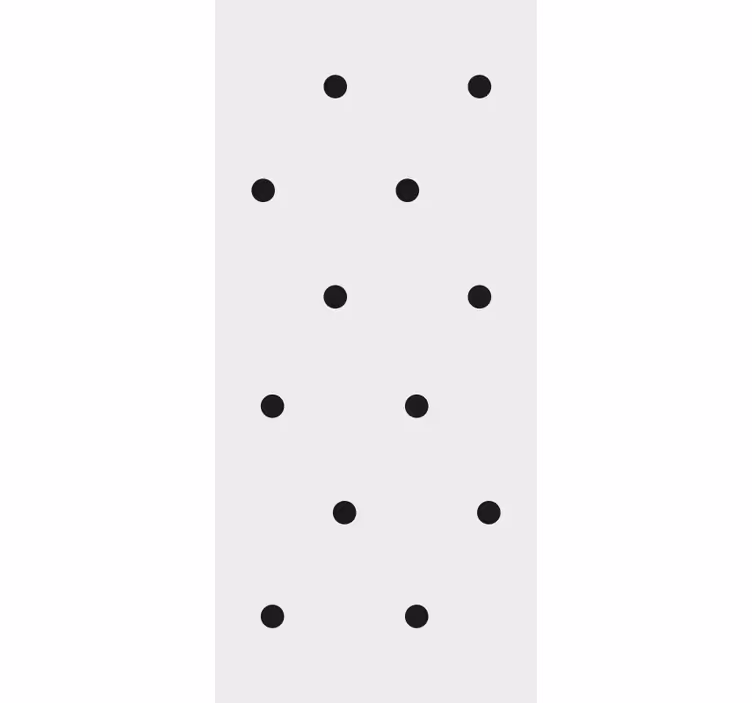 Dining room roller blind in nordic style black dots - TenStickers