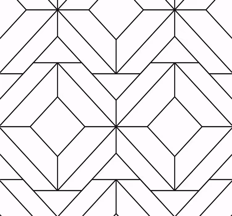Dining room roller blind with nordic geometric patterns - TenStickers