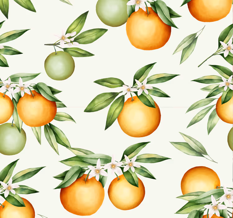 Dining room roller blind citrus fruit design - TenStickers
