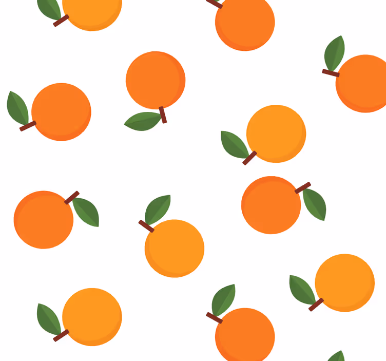 Dining room roller blind elegant oranges - TenStickers