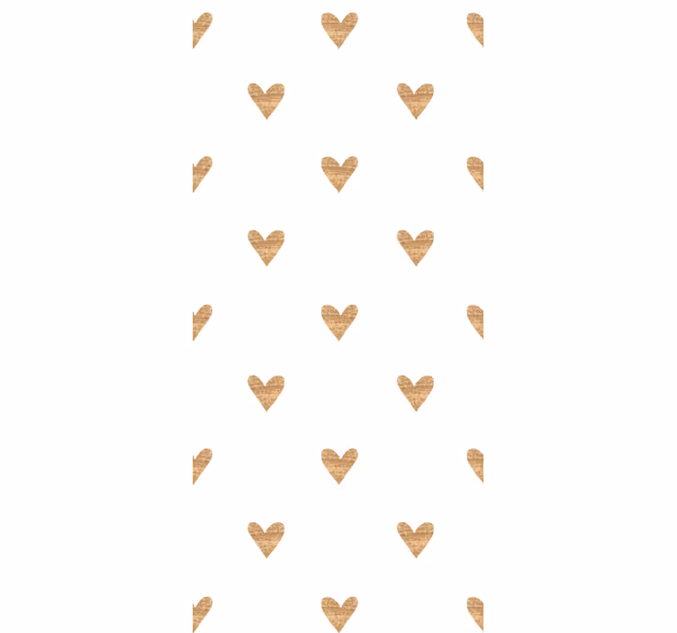 Children room roller blind golden heart on white - TenStickers