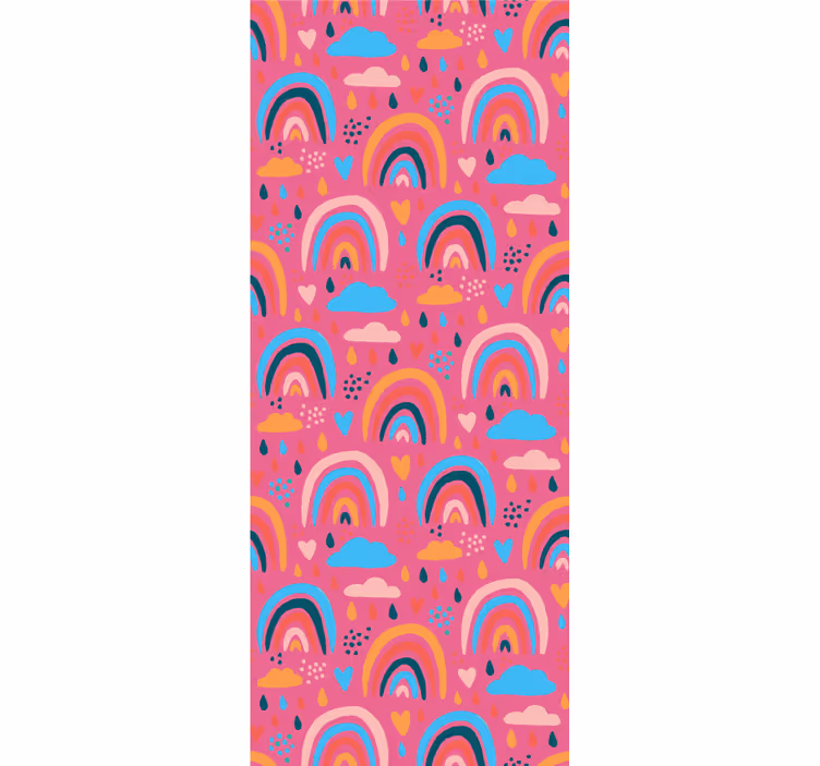 Children room roller blind with fun rainbow designs - TenStickers