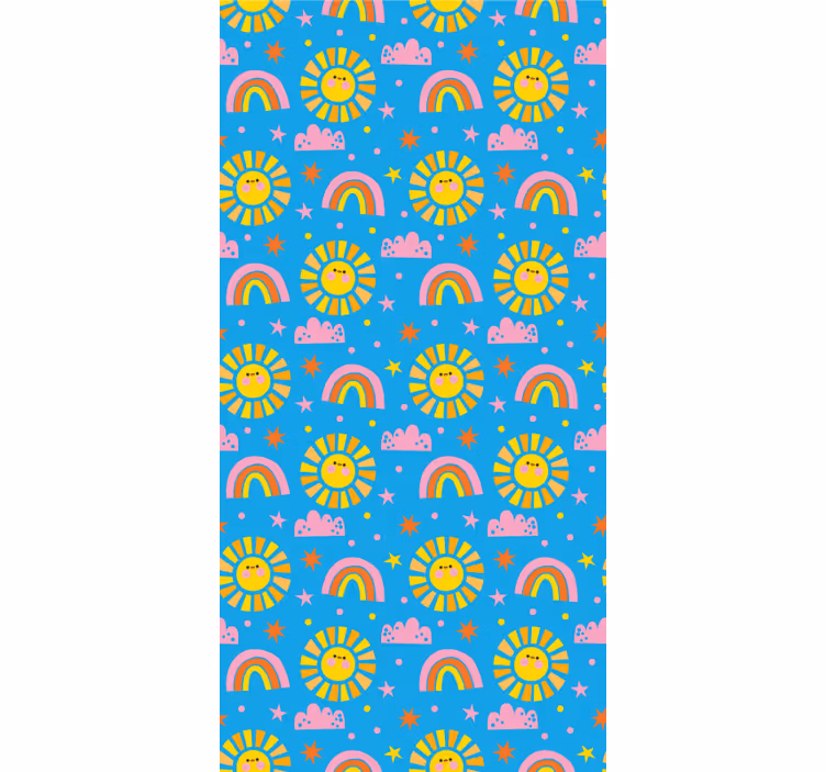 Playful rainbows children room roller blind - TenStickers