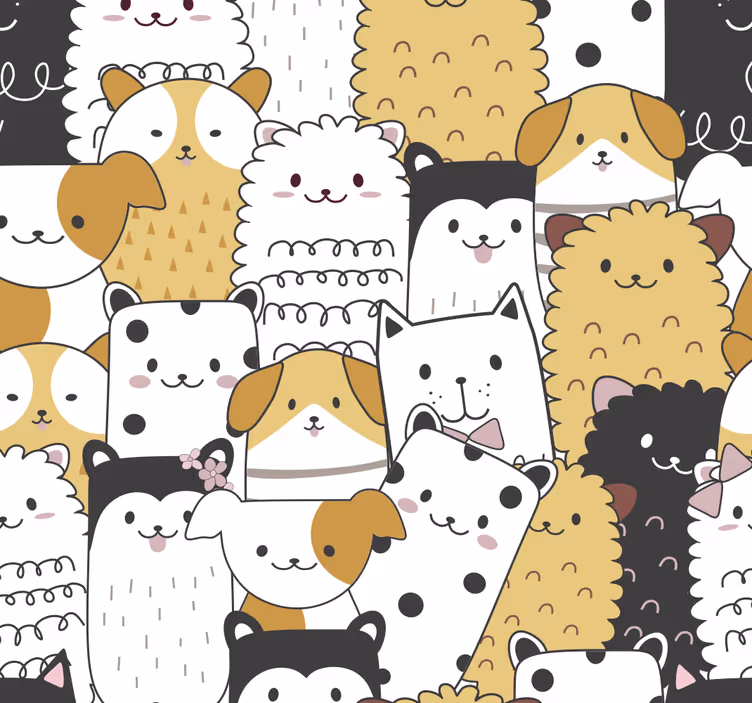 Children room roller blind with cute dog pattern - TenStickers