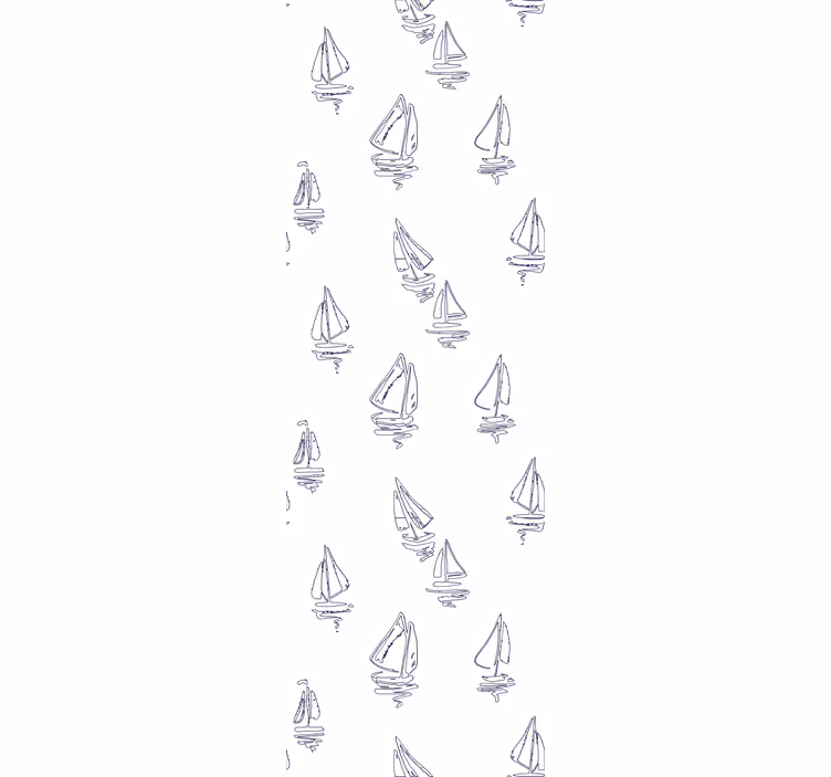 Children room roller blind sketch sailboat design - TenStickers