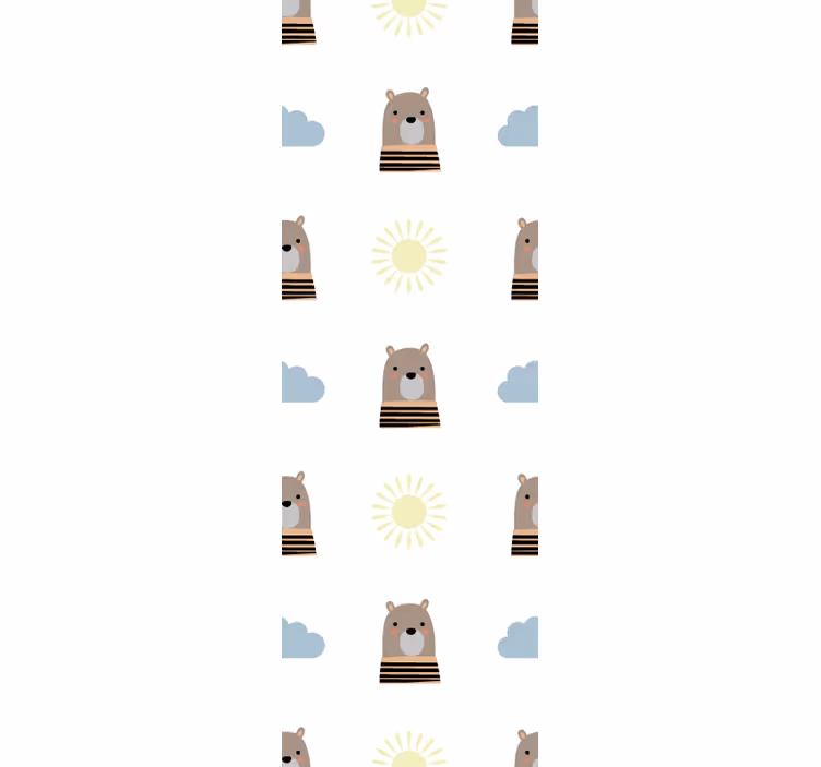 Children room roller blind customisable brown bear - TenStickers