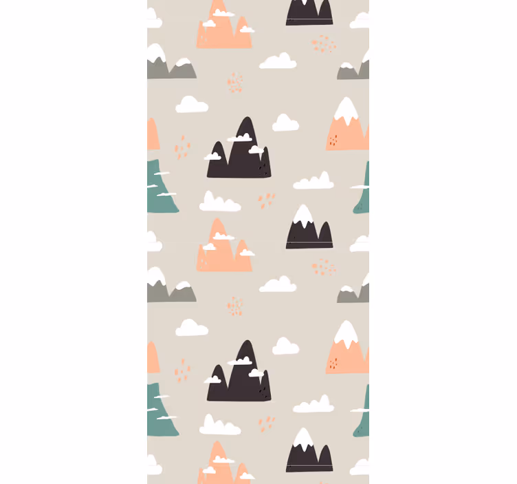 Children room roller blind with mountain pattern - TenStickers