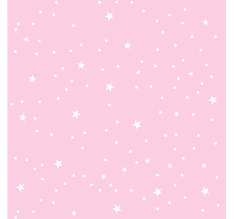 Children room roller blind white stars on pink - TenStickers