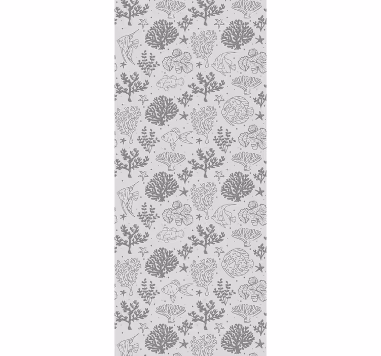 Children room roller blind vintage sea animals pattern - TenStickers