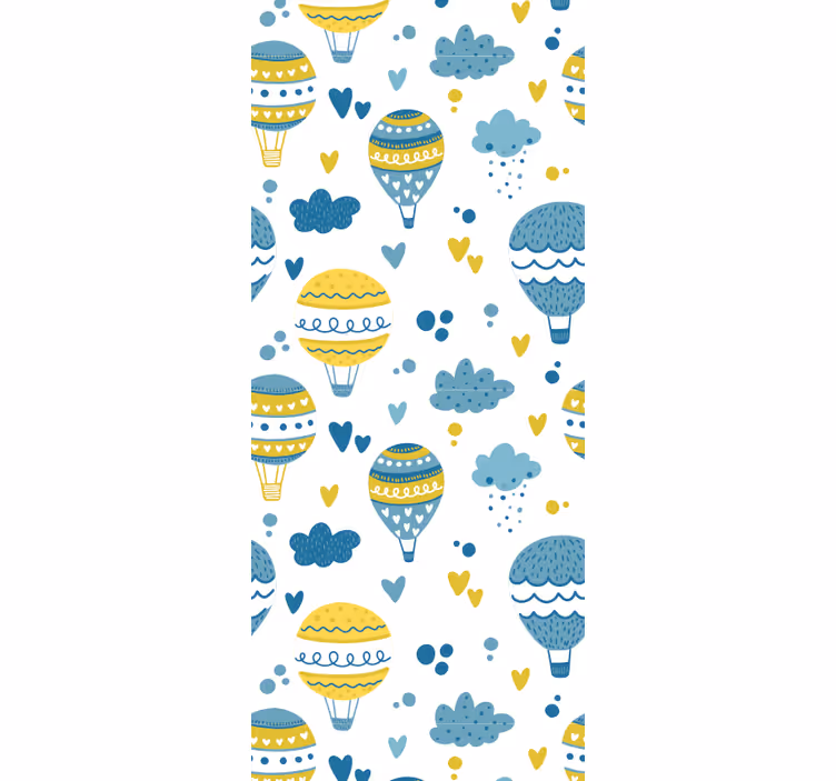 Colorful balloons and clouds children room roller blind - TenStickers