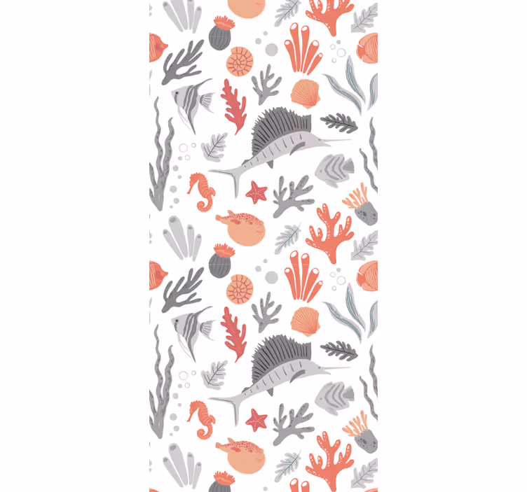 Children room roller blind with marine life design - TenStickers
