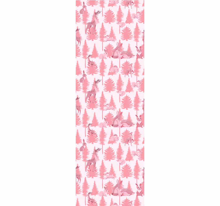 Children room roller blind beautiful pink reindeer - TenStickers