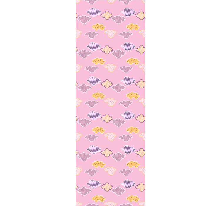 Children room roller blind with pink cloud design - TenStickers