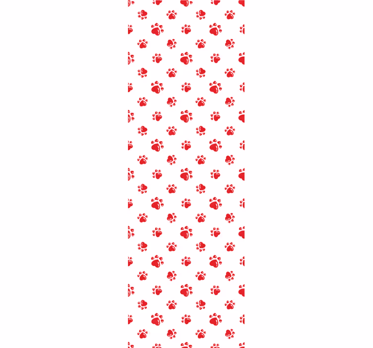 Children room roller blind with cat paws and heart design - TenStickers