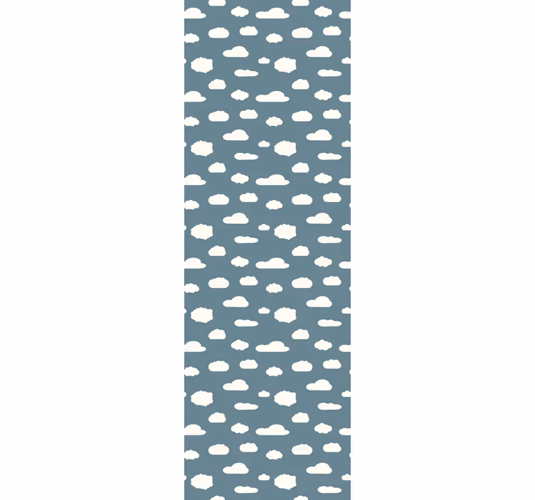 Children room roller blind white pattern on blue - TenStickers