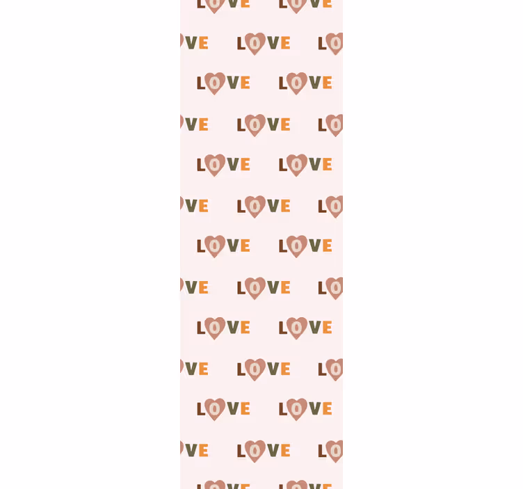 Children room roller blind love word pastel design - TenStickers