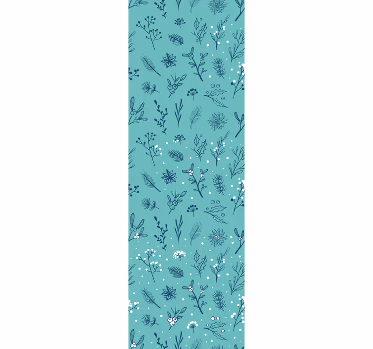Children room roller blind light blue christmas icons - TenStickers