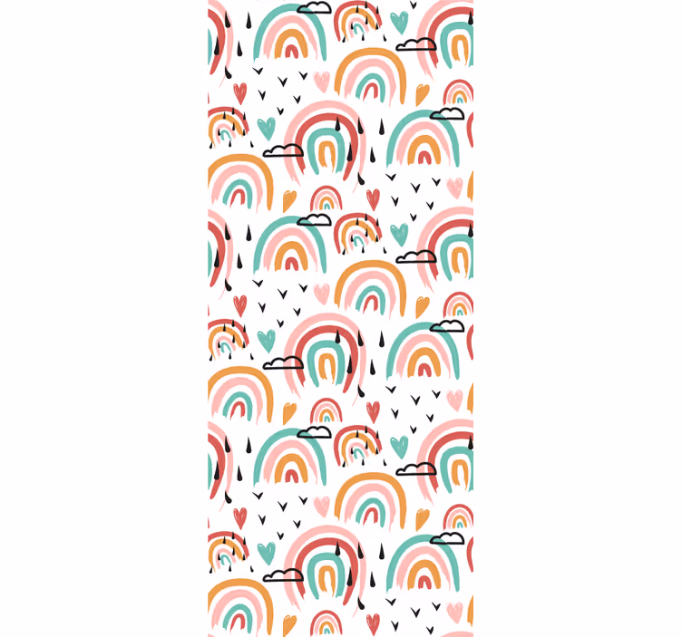 Children room roller blind watercolor rainbow pattern - TenStickers