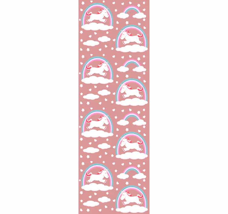 Children room roller blind unicorns and rainbows - TenStickers