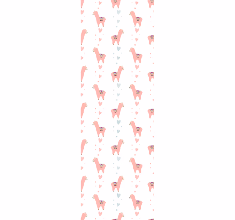 Children room roller blind pink llama pattern - TenStickers