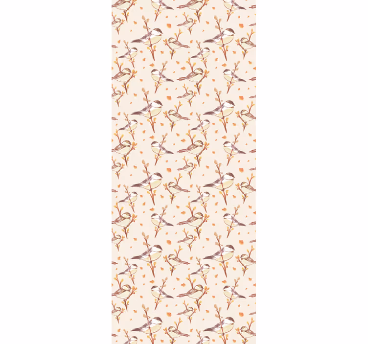 Children room roller blind aquarella birds on branches - TenStickers
