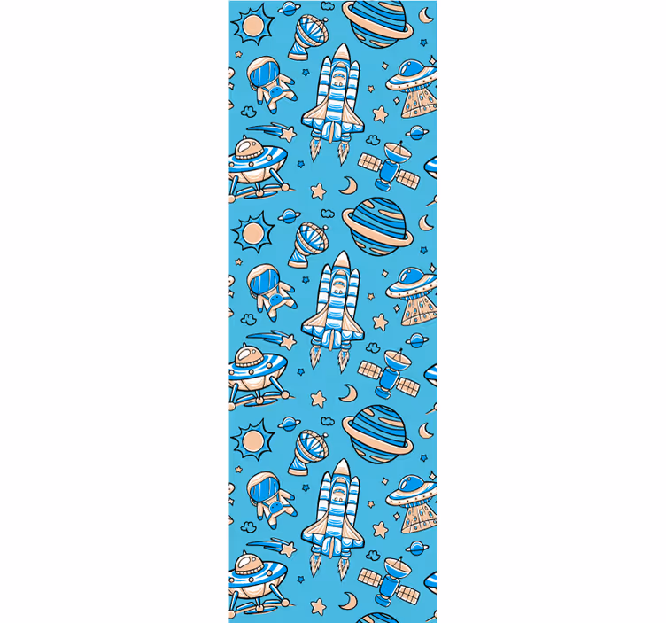 Children room roller blind spaceship launching in sky - TenStickers