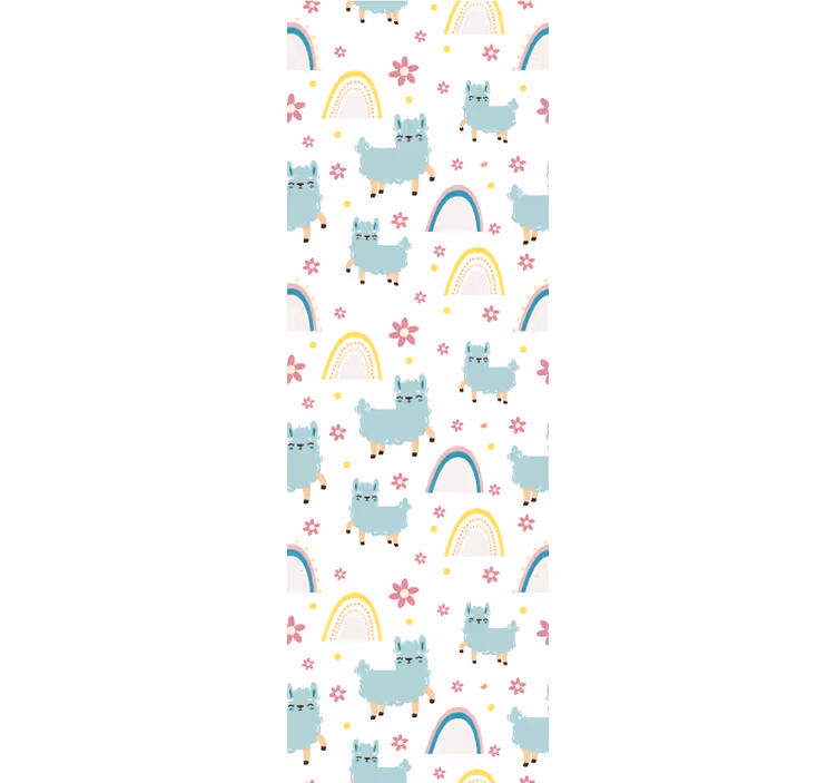 Children room roller blind funny sheep unicorns pattern - TenStickers