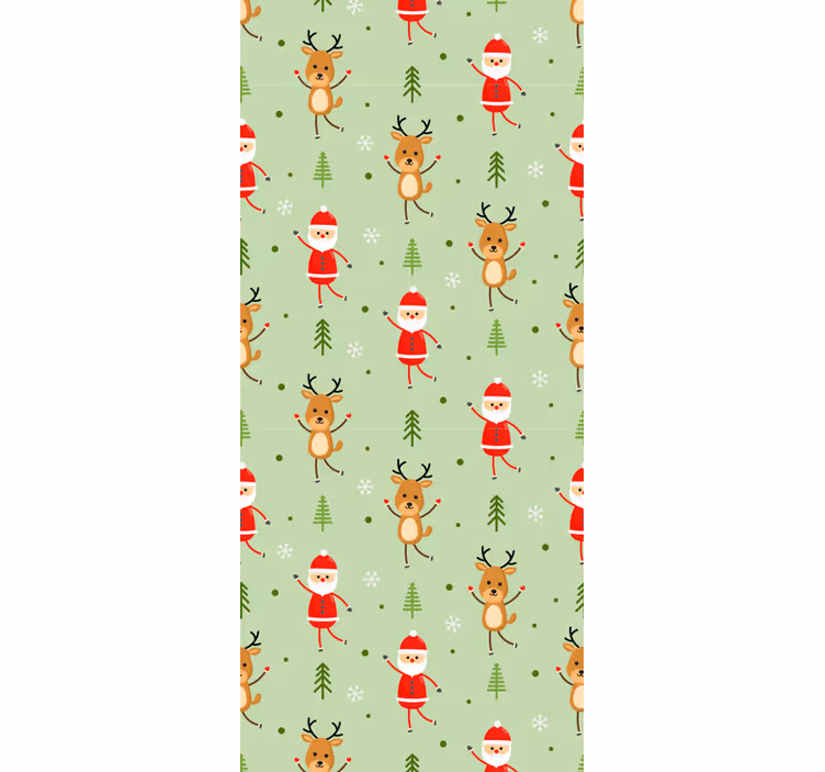 Children room roller blind santa claus and reindeer - TenStickers