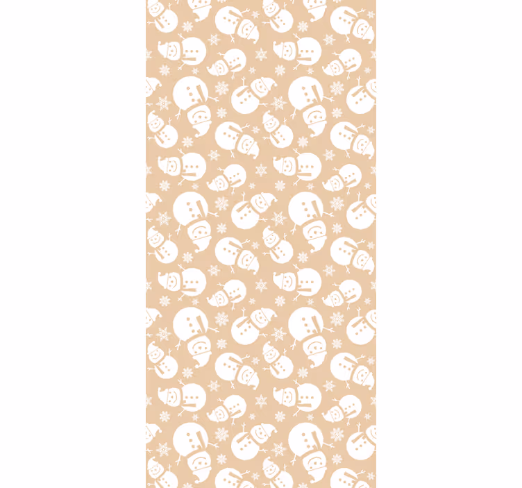 Children room roller blind with many snowmen faces - TenStickers