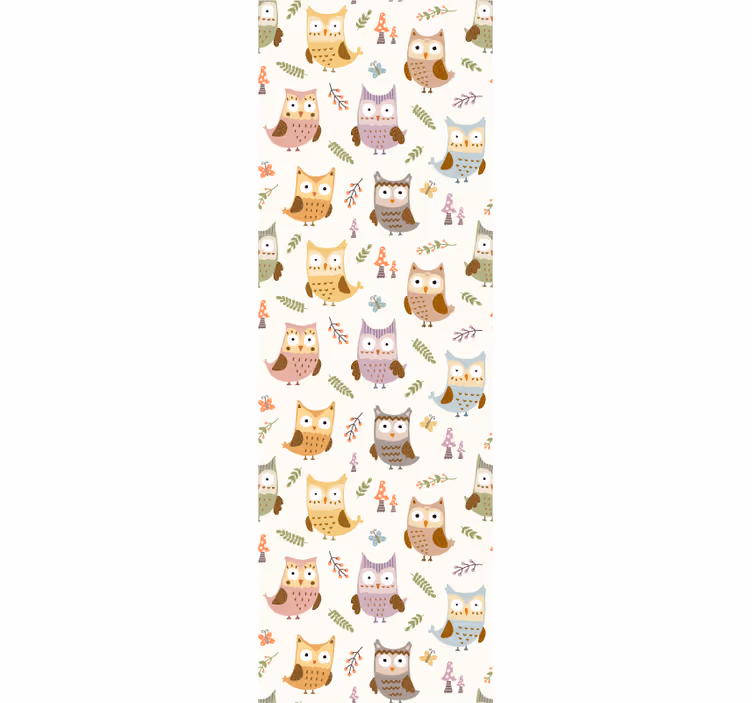 Children room roller blind cute profession owls - TenStickers