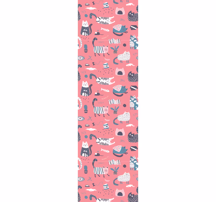 Children room roller blind nordic kitties design - TenStickers