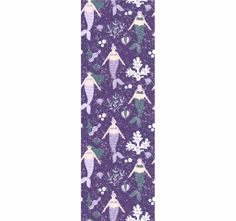 Mermaid splash children room roller blind - TenStickers