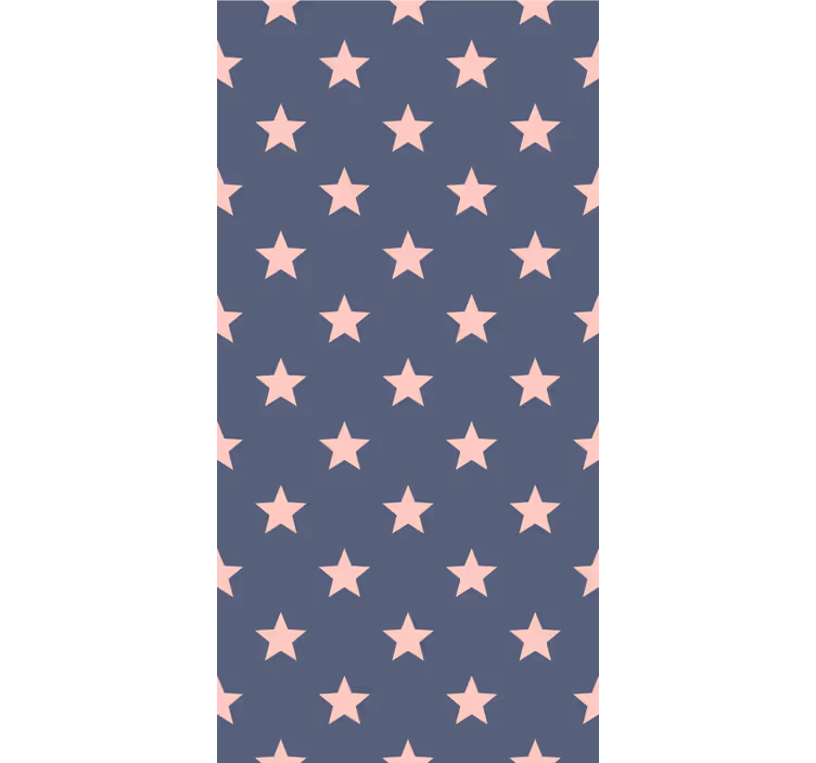 Children room roller blind in pink and grey stars - TenStickers