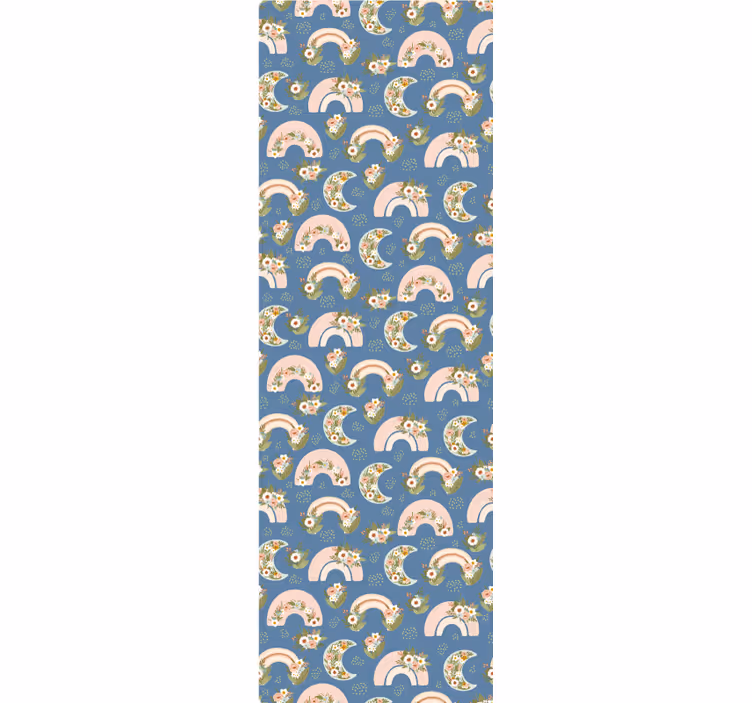 Children room roller blind with spring rainbow flowers - TenStickers