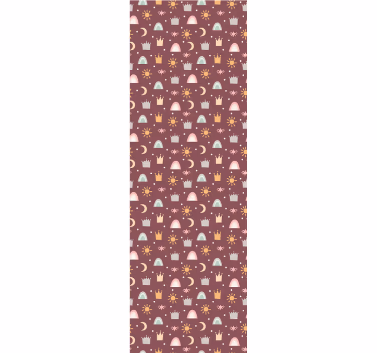 Children room roller blind crowns and rainbows - TenStickers