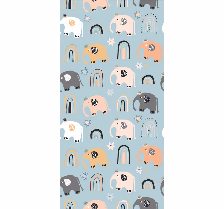 Cute elephants children room roller blind - TenStickers