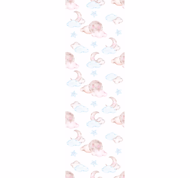 Children room roller blind watercolour baby moon - TenStickers