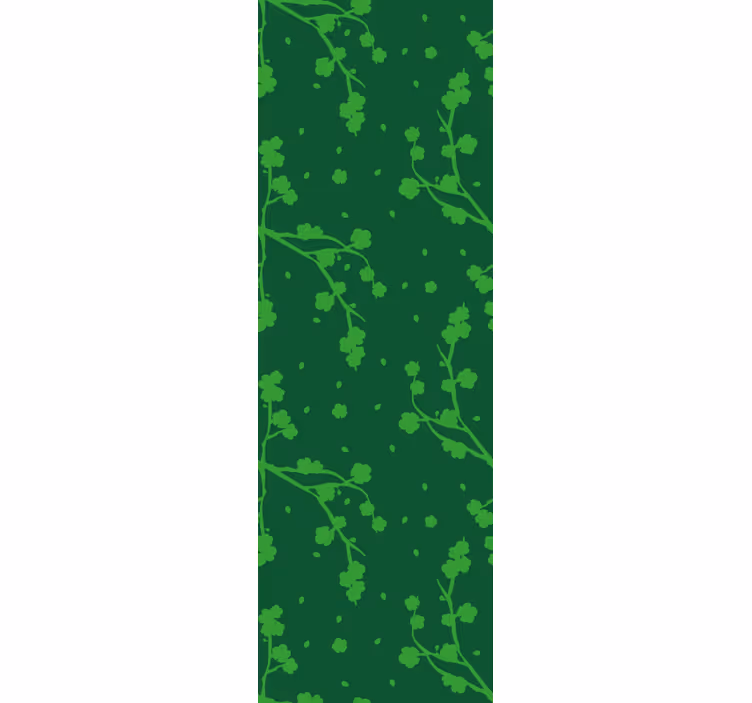 Children room roller blind with green korean trees - TenStickers