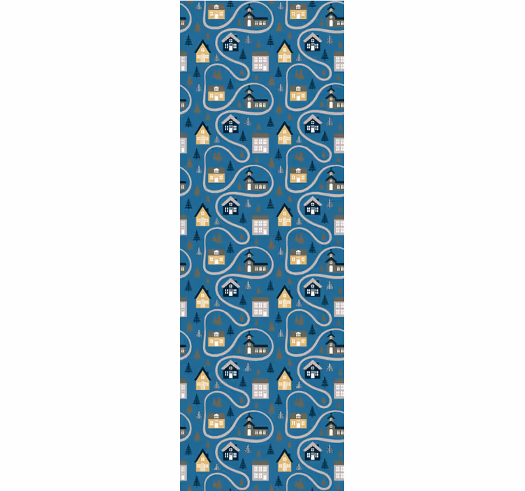 Children room roller blind with city map design - TenStickers