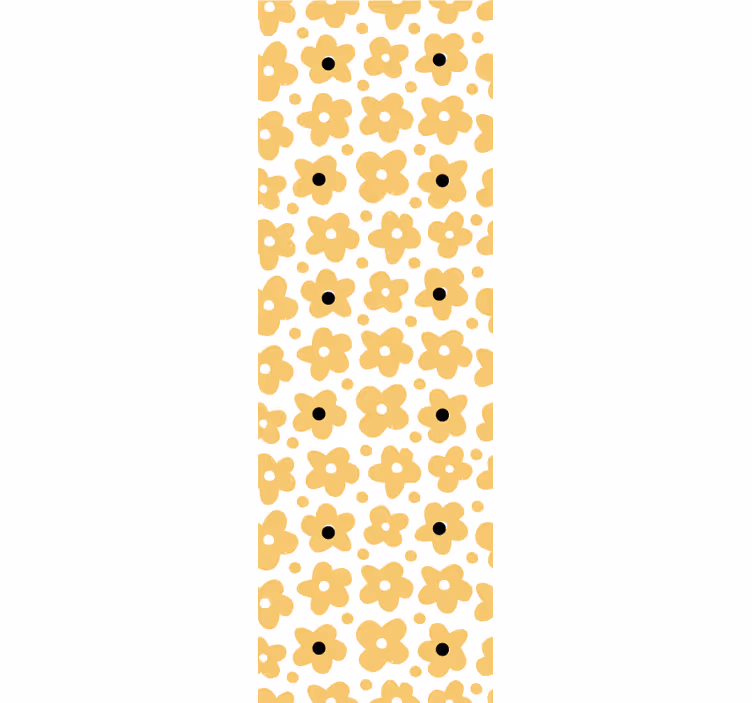 Children room roller blind yellow abstract flower design - TenStickers