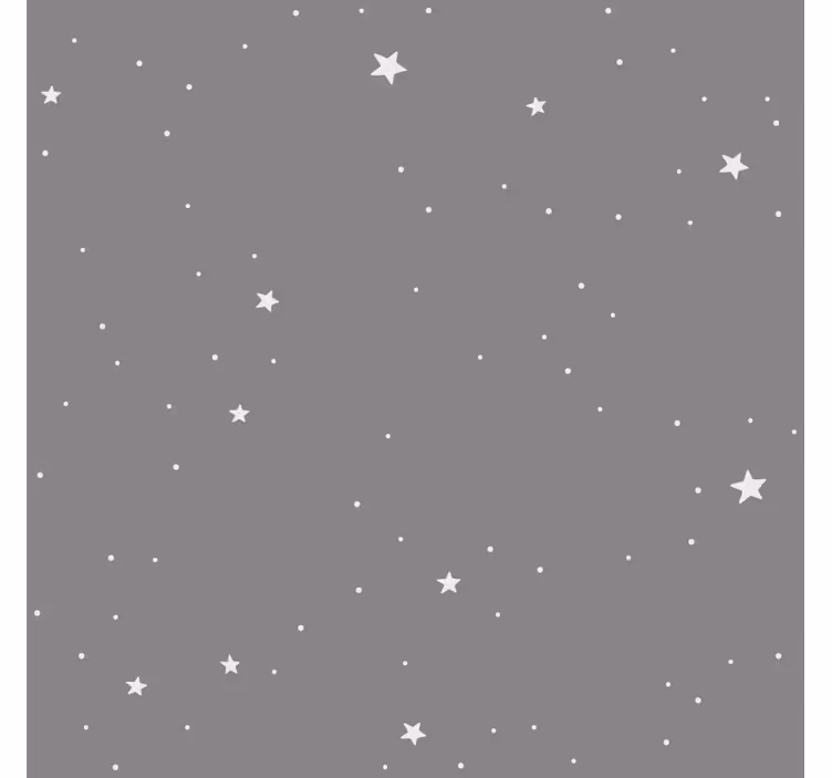 Children room roller blind white stars on gray - TenStickers
